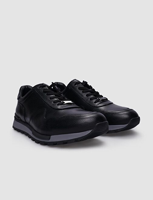 Cabani Ayakkabı Siyah Erkek Deri Sneaker 112940A - Görsel 3