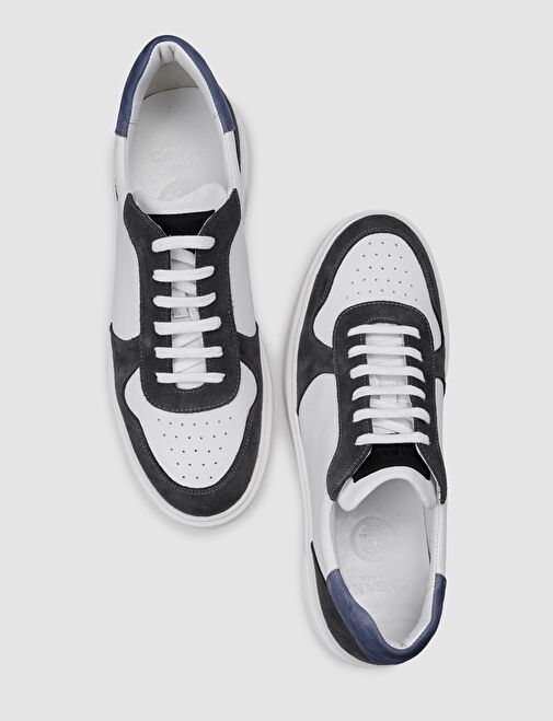 Cabani Ayakkabı Beyaz-Gri Erkek Sneaker 123974H - Görsel 5