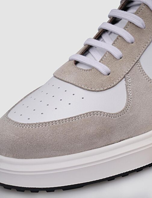 Cabani Ayakkabı Beyaz-Bej Erkek Sneaker 123974 - Görsel 5