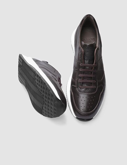 Cabani Ayakkabı Kahverengi Erkek Deri Sneaker 29768 - Görsel 5