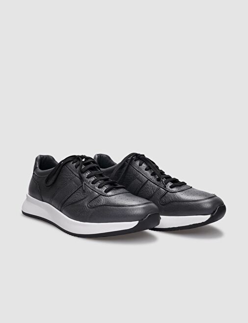Cabani Ayakkabı Siyah Erkek Deri Sneaker 29779 - Görsel 2