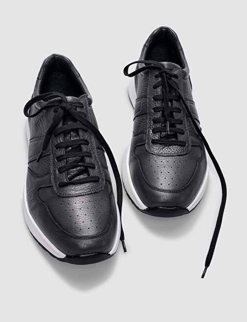 Cabani Ayakkabı Siyah Erkek Deri Sneaker 29779 - Görsel 5