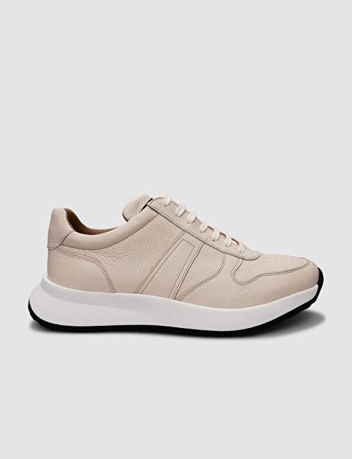 Cabani Ayakkabı Bej Erkek Deri Sneaker 29777 - Görsel 2
