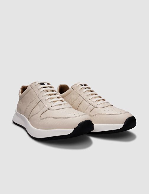 Cabani Ayakkabı Bej Erkek Deri Sneaker 29777 - Görsel 3
