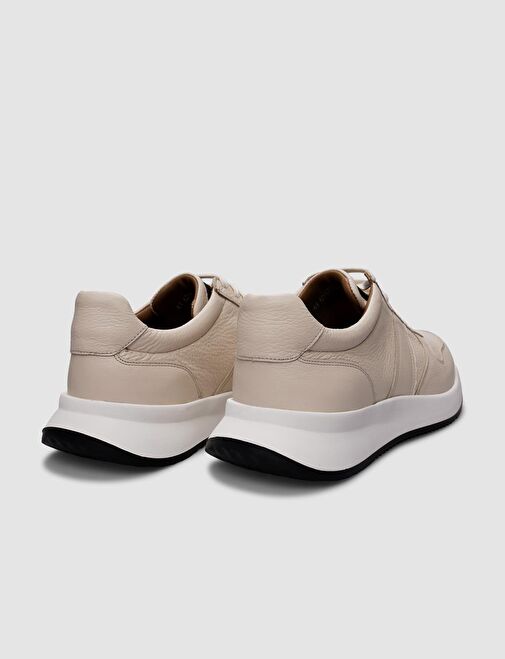 Cabani Ayakkabı Bej Erkek Deri Sneaker 29777 - Görsel 4