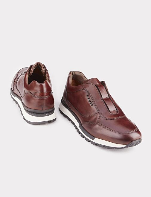 Cabani Ayakkabı Kahverengi Erkek Deri Sneaker 29798 - Görsel 5