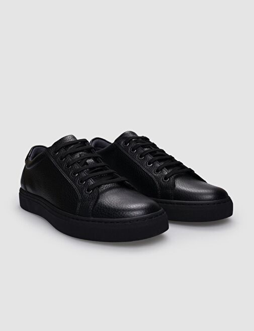 Cabani Ayakkabı Siyah Erkek Deri Sneaker 117680C - Görsel 3