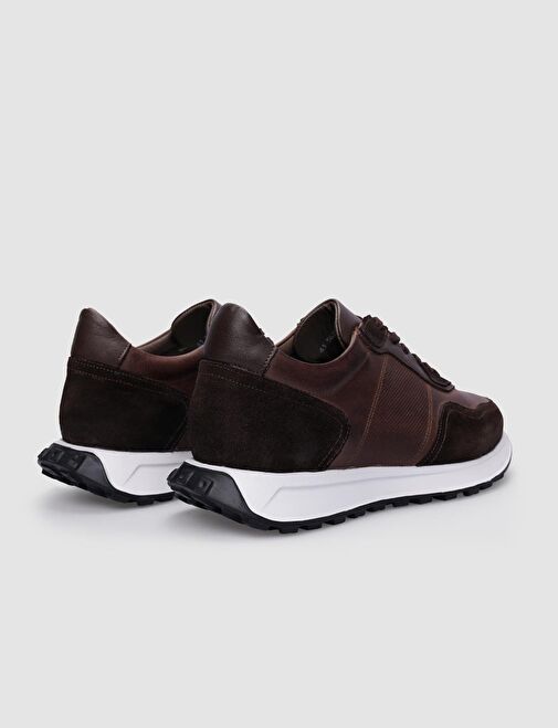 Cabani Ayakkabı Kahverengi Erkek Deri Sneaker 123757 - Görsel 4