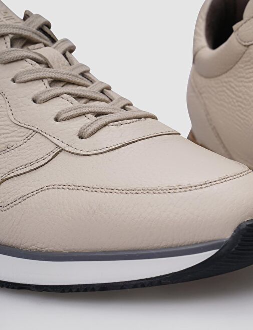 Cabani Ayakkabı Bej Erkek Deri Sneaker 124194 - Görsel 5