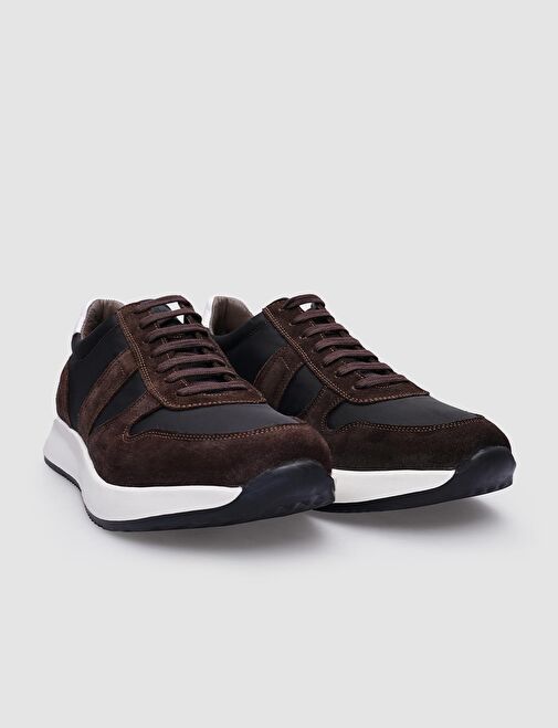 Cabani Ayakkabı Siyah Erkek Süet Sneaker 124007R - Görsel 3