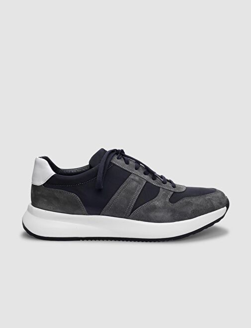 Hakiki Deri Antrasit Bağcıklı Erkek Spor Ayakkabı - Görsel 2