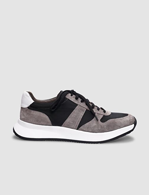 Cabani Ayakkabı Vizon-Siyah Erkek Deri Sneaker 29883 - Görsel 2