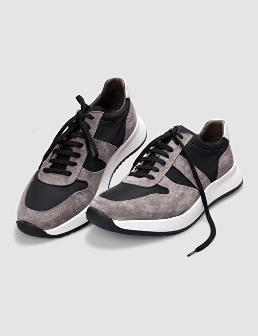 Cabani Ayakkabı Vizon-Siyah Erkek Deri Sneaker 29883 - Görsel 5