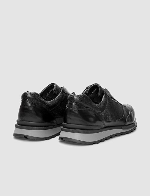 Cabani Ayakkabı Siyah Erkek Deri Sneaker 29616 - Görsel 4