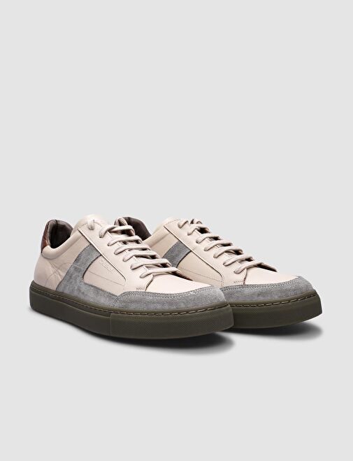 Cabani Ayakkabı Bej-Gri Erkek Sneaker 121031 - Görsel 3
