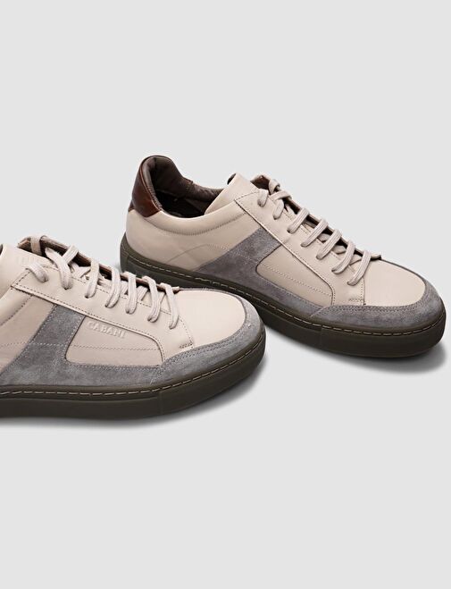 Cabani Ayakkabı Bej-Gri Erkek Sneaker 121031 - Görsel 5
