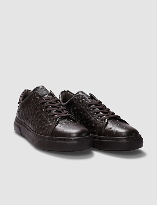 Cabani Ayakkabı Kahverengi Erkek Deri Sneaker 29831 - Görsel 3