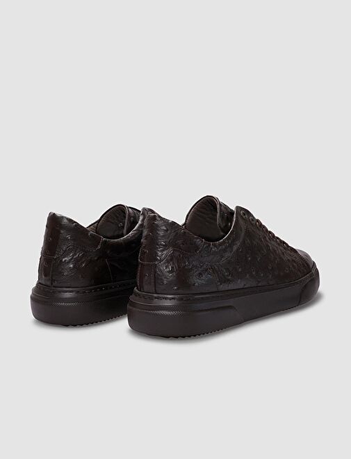 Cabani Ayakkabı Kahverengi Erkek Deri Sneaker 29831 - Görsel 4