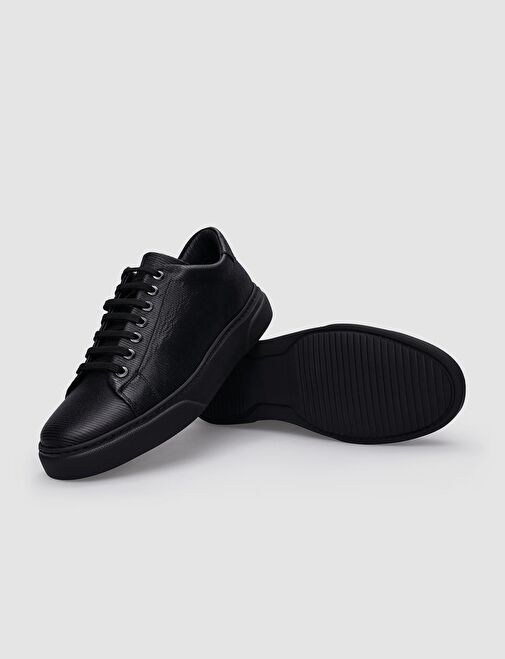 Cabani Ayakkabı Siyah Erkek Deri Sneaker 102257S - Görsel 5