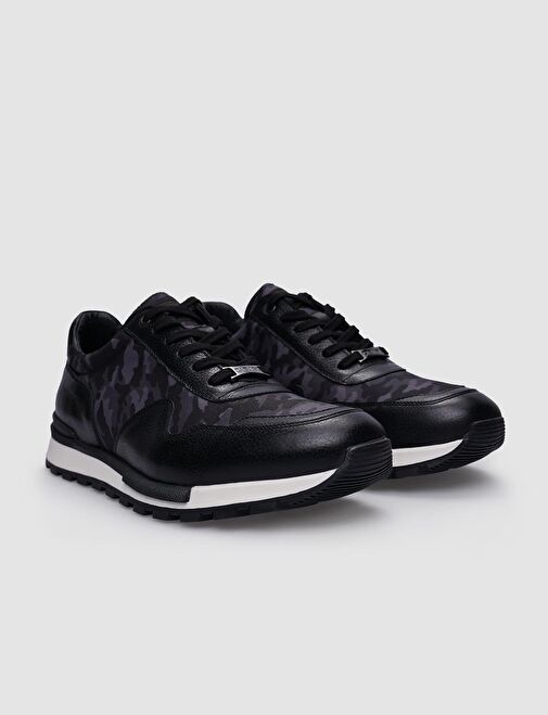 Cabani Ayakkabı Siyah Erkek Deri Sneaker 112940V - Görsel 3