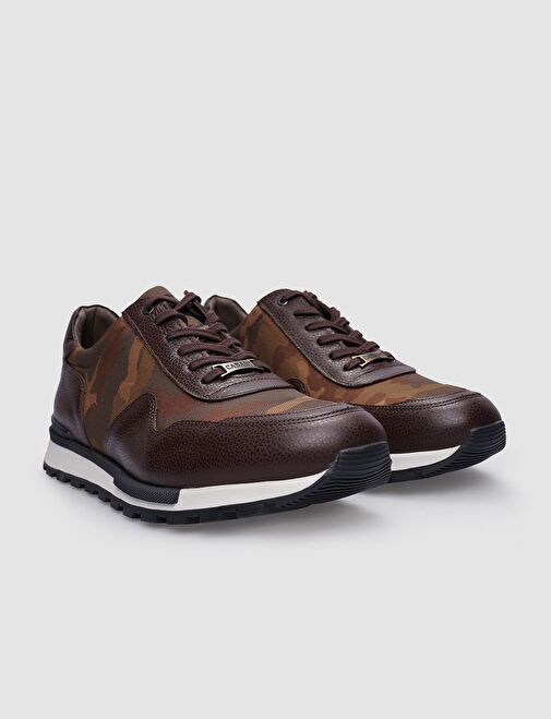 Cabani Ayakkabı Kahverengi Erkek Deri Sneaker 112940 - Görsel 3