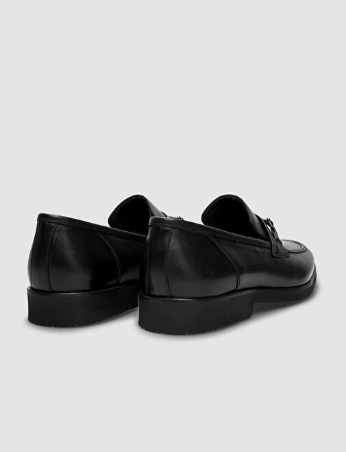 %100 Hakiki Deri Siyah Erkek Klasik Ayakkabı - Görsel 4