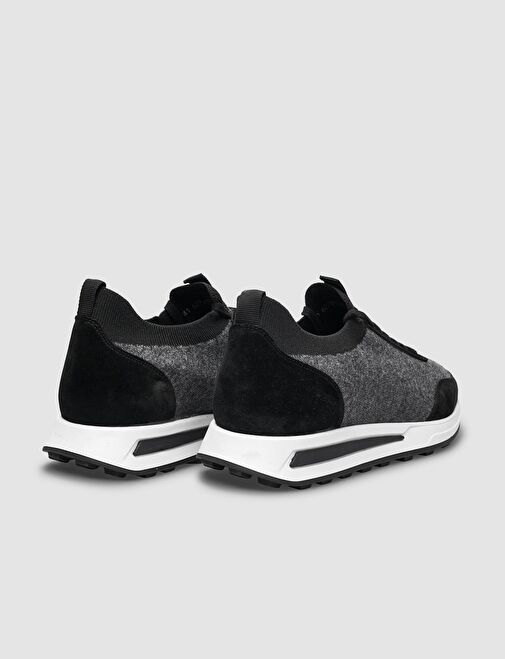 Triko Siyah Bağcıklı Erkek Spor Ayakkabı - Görsel 4