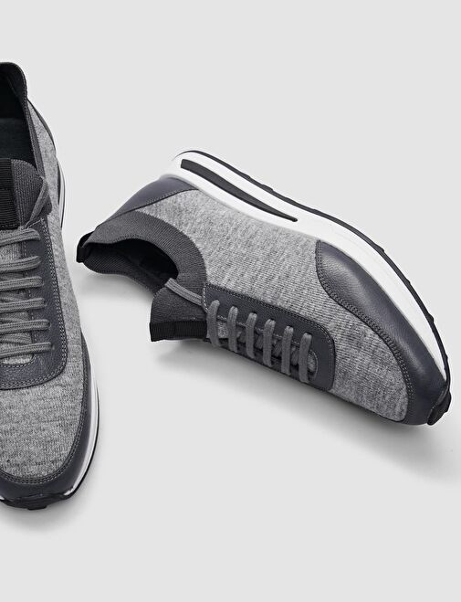 Cabani Ayakkabı Gri Erkek deri Sneaker 30026 - Görsel 5