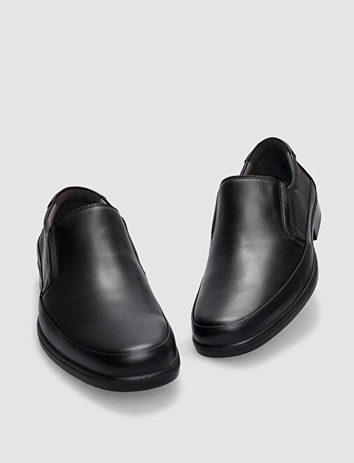 Hakiki Deri Siyah Erkek Günlük Ayakkabı - Görsel 5