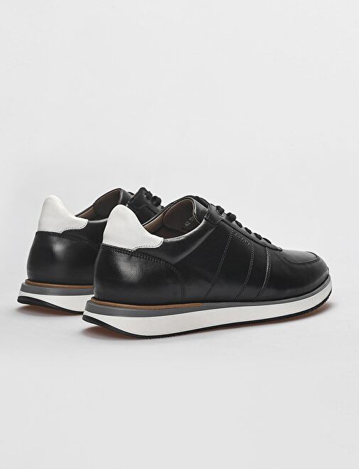 Cabani Ayakkabı Siyah-Beyaz Erkek Deri Sneaker 122823R - Görsel 4
