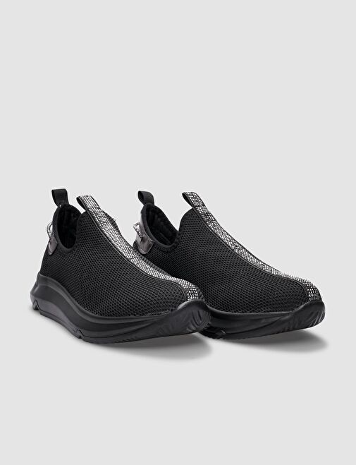 Triko Siyah Kadın Spor Ayakkabı - Görsel 3