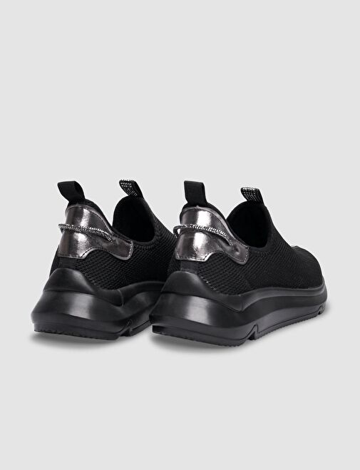 Triko Siyah Kadın Spor Ayakkabı - Görsel 4