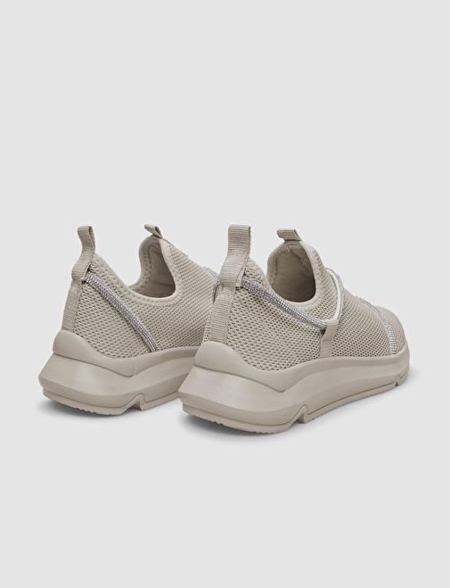 Triko Bej Kadın Spor Ayakkabı - Görsel 4