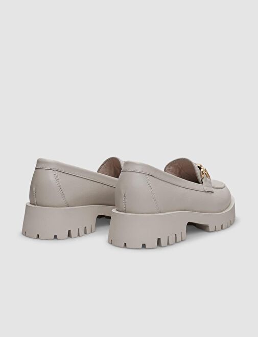 Cabani Ayakkabı Bej Kadın Deri Loafer 29965 - Görsel 4