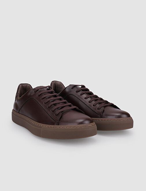 Cabani Ayakkabı Kahverengi Erkek Deri Sneaker 117833 - Görsel 3