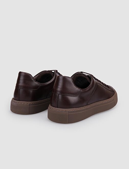 Cabani Ayakkabı Kahverengi Erkek Deri Sneaker 117833 - Görsel 4