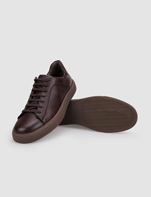 Cabani Ayakkabı Kahverengi Erkek Deri Sneaker 117833 - Görsel 5