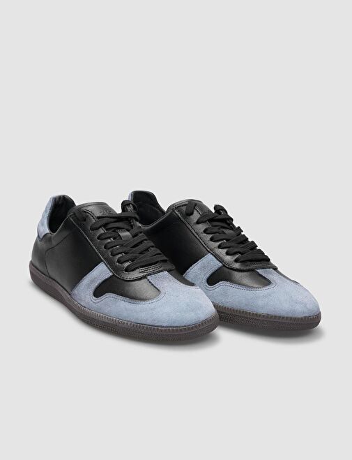 Hakiki Deri Siyah Bağcıklı Kadın Spor Ayakkabı - Görsel 3