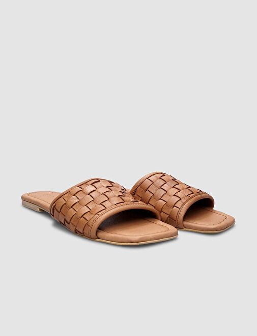 Cabani Ayakkabı Siyah Kadın Deri Terlik 124535 - Görsel 3