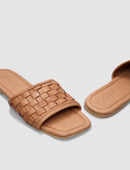 Cabani Ayakkabı Siyah Kadın Deri Terlik 124535 - Görsel 5