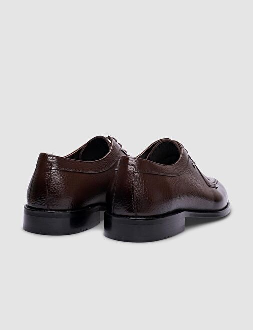 Hakiki Deri Kahverengi Bağcıklı Erkek Klasik Ayakkabı - Görsel 4