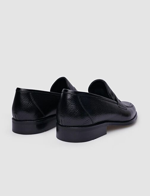 %100 Hakiki Deri Siyah Erkek Klasik Ayakkabı - Görsel 4