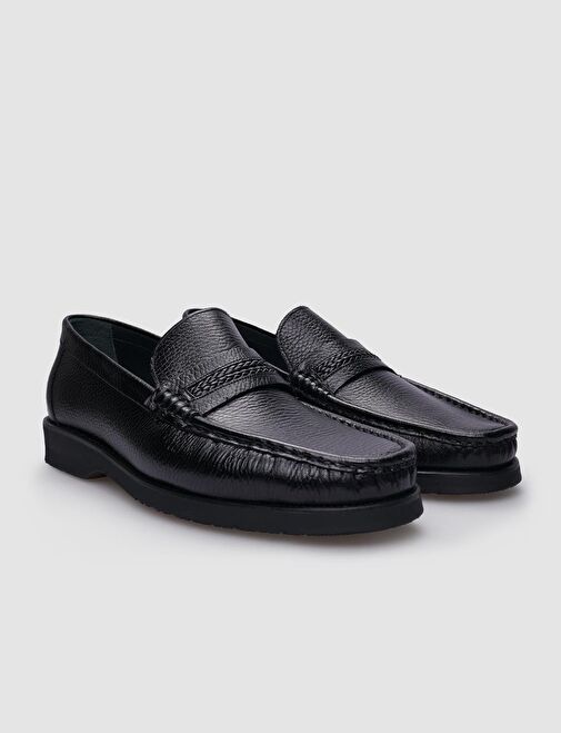 Cabani Ayakkabı Siyah Erkek Deri Loafer 124550 - Görsel 3