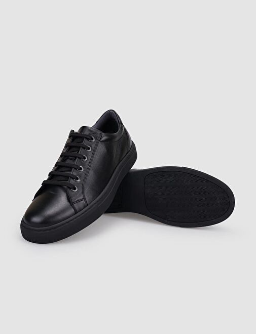Cabani Ayakkabı Siyah Erkek Deri Sneaker 117680MC - Görsel 5