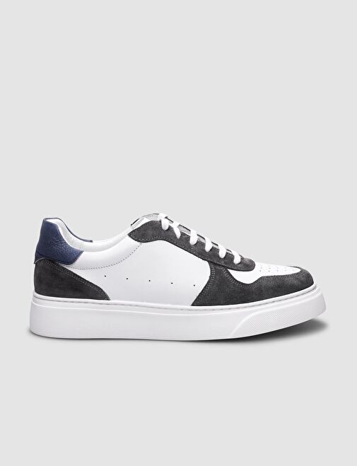 Cabani Ayakkabı Beyaz-Gri Erkek Deri Sneaker 124572 - Görsel 2