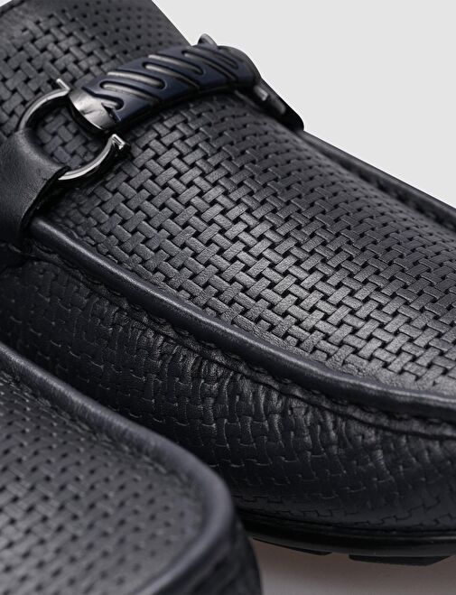 Cabani Ayakkabı Lacivert Erkek Deri Loafer 124605 - Görsel 5