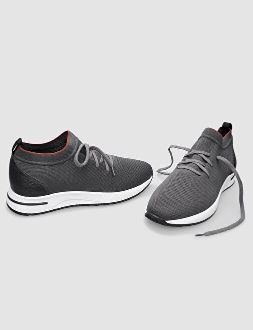 Triko Antrasit Bağcıklı Erkek Spor Ayakkabı - Görsel 5