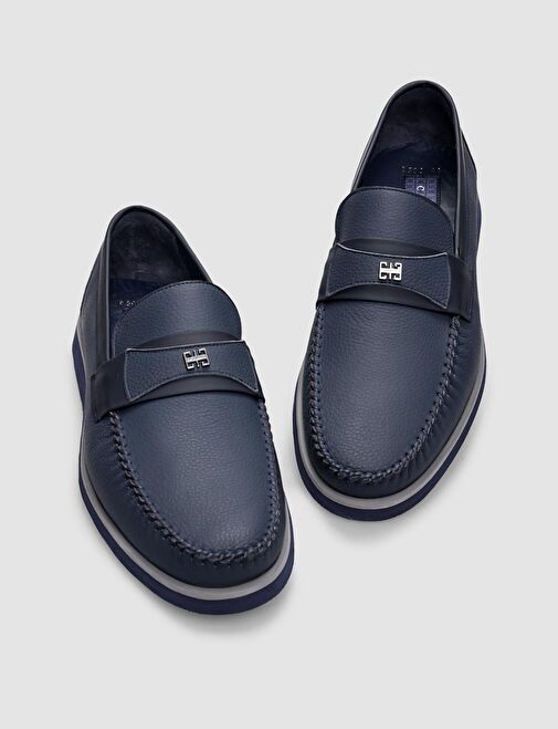 Cabani Ayakkabı Lacivert Erkek Deri Günlük Ayakkabı 29867 - Görsel 5