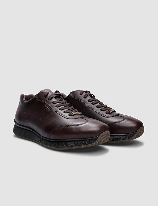 Cabani Ayakkabı Kahverengi Erkek Deri Sneaker 101398R - Görsel 3