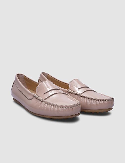 Cabani Ayakkabı Gri Kadın Rugan Loafer 124659 - Görsel 3